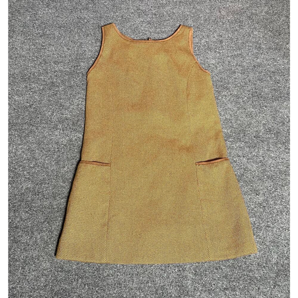 Ralph Lauren Brown Herringbone Jumper w Suede Trim Girls-14